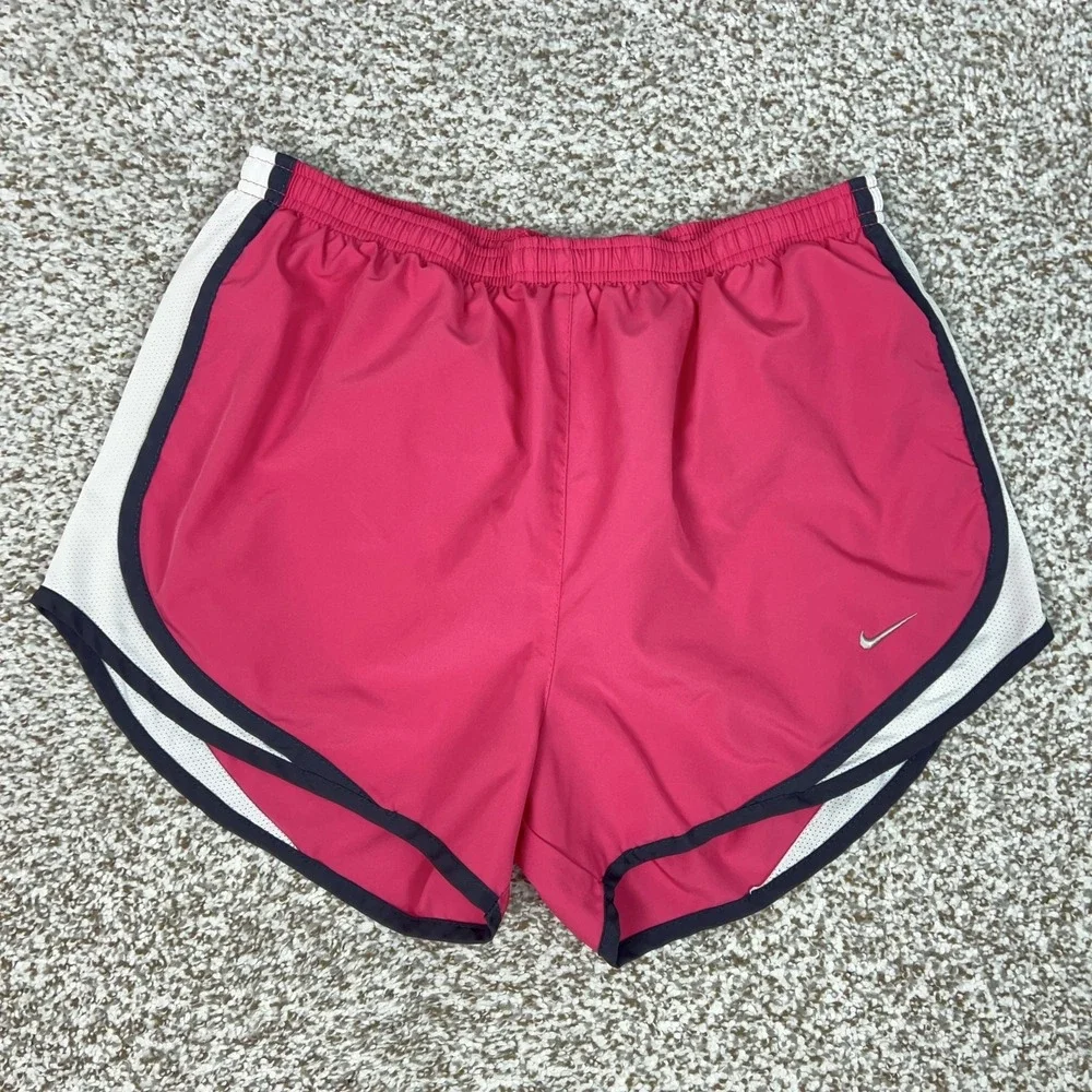 Nike Shorts Womens Medium Pink Dri-FIT Lined Running Athletic Tempo‎ Gym Workout